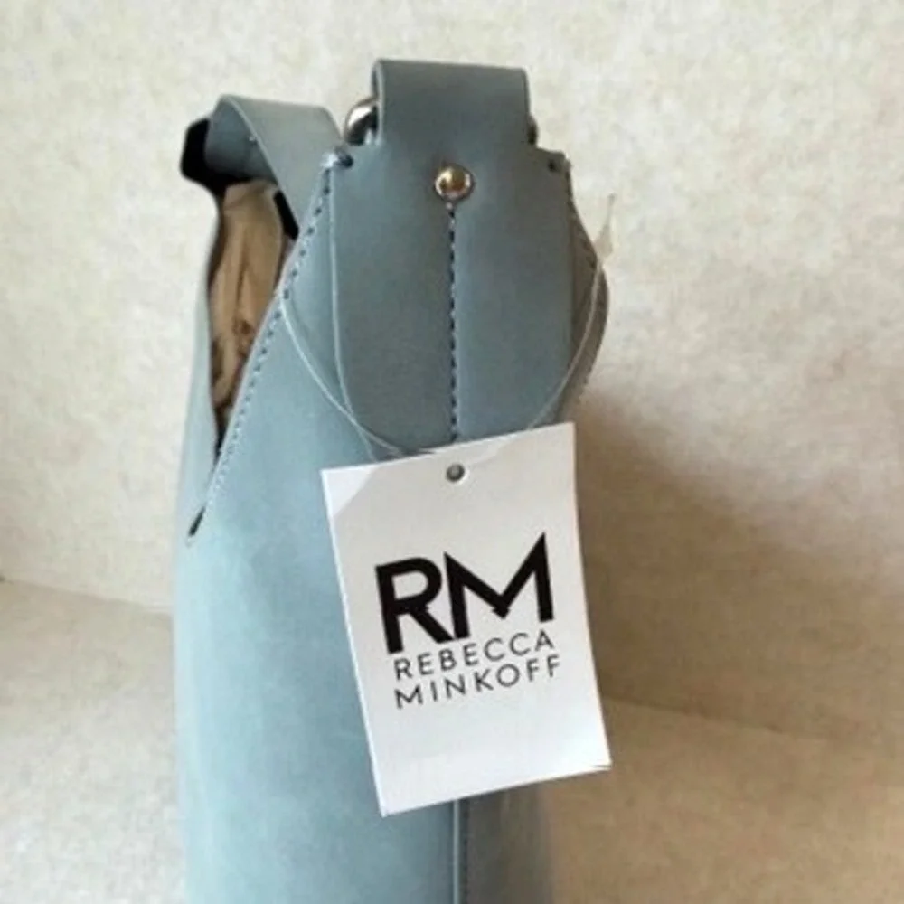 Rebecca Minkoff Tahoe Hobo Bag Denim Blue Leather Tassel HU25ETAHOB New